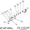 Cifial 32402T2.U TH251 2H Wall Basin Mixer Dimension
